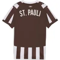 Puma FC St. Pauli 25/26 Home Jersey Youth, Clothing, Espresso Brown/White, 3-4Y