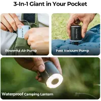 Flextailgear Tiny Pump 2X 3-i-1 bærbar pumpe (sort)