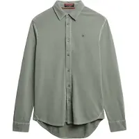 Superdry Superdrytil mænd. M4011000A Vintage slidt grøn skjorte (XL), Casual, Bomuld, Lange ærmer