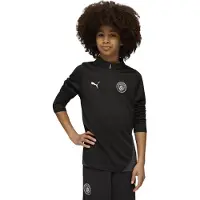 Puma Manchester City Træningstrøje 1/4 Lynlås - Sort/Silver Børn, størrelse 128 cm