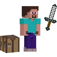 Mattel Minecraft actionfigur og tilbehr 2-pakke med Steve i 3,25-tommer samlelegetjsst
