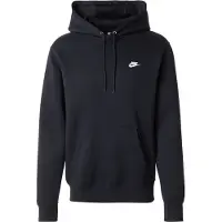 Nike Hættetrøje Club - Sort/Hvid, størrelse X-Small