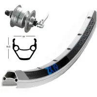 Exal Zx19 Qr Dynamo Shimano Dh3n72 26´´ Forhjul