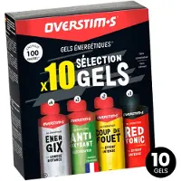 Overstims Selection Boks Med Energigeler Assorterede Smagsvarianter 34g 10 Enheder