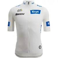 Santini Tour De France White 2025 Kortærmet Trøje