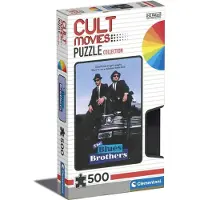 Clementoni Cult Movies Blues Brothers 500-brikkers puslespil – Fremstillet i Italien, Flerfarvet, Mellem (Voksne)