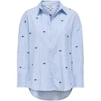 ONLY Bluse 'ONLOregon' natblå / lyseblå / hvid