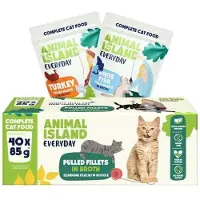 Animal Island vådfoder til katte kalkun/hvid fisk i fileter MIX - Karma 40x85g