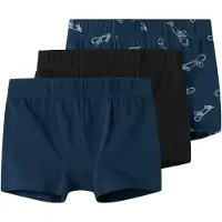 Name it Boxershorts - Noos - NmmTights - 3-pak - Titan/Sort - - 5 år (110) - Boxershorts
