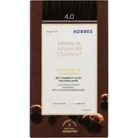 Korres arganolie avanceret hårfarve brun / mellembrun 4.0 Hårfarve 1 stk.