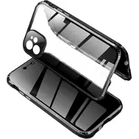 Mtp Products iPhone 11 Magnetisk Cover med Privatlivssikret Hærdet Glas - Sort