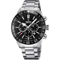 Festina Herreur F20575-3 Ceramic Sort/Stål Ø44 mm