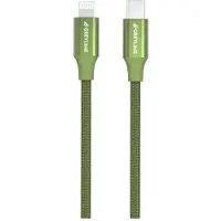 GreyLime 18W Flettet USB-C / Lightning Kabel - MFi-Certificeret - 1m - Grøn