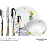 WMF Children Crockery-set 6-stycken Kleine Prince Cromargan 1810 Rostfritt stål borstat lämpligt från 3 år