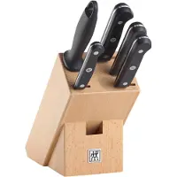 Zwilling Gourmet, Kniv/bestik bloksæt, Rustfrit stål, Plast, Træ, Rustfrit stål, Sort