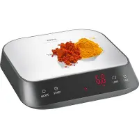 GEFU PREZISO, Elektronisk køkkenvægt, 3 kg, 0,1 g, Sort, Rustfrit stål, Plast, Silikone, Rustfrit stål, Rustfrit stål