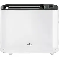 Braun PurEase HT3010 WH - Brødrister - 2 skive - 2 Holdere - hvid