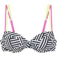 Buffalo Bikinioverdel citron / pink / sort / hvid
