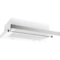 Silverline Luna SL 1116 - Hætte - teleskopisk - bredde: 60 cm - dybde: 30.5 cm - udtrækning og recirkulation (-) - hvid