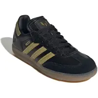 Adidas Børne Samba Messi IN Indendørs Fodboldstøvler Core Black/Gold Metallic/Gum