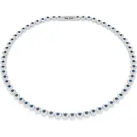 Swarovski Kæde 'Una' azur / sølv / transparent
