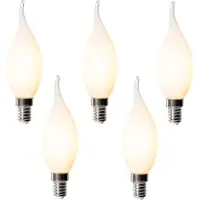 LUEDD Sæt med 5 E14 dæmpbare LED-pærer BXS35 Opal 4W 450 lm 2200K