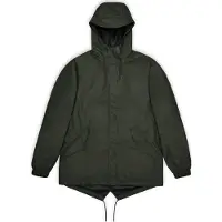Rains - Jakker - Fishtail Jacket W3 Green til UnisexUld - Størrelse S - Grøn