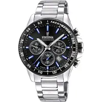 Festina Herreur F20560-5 Timeless Sort/Stål Ø45 mm