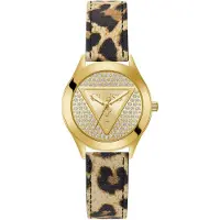 GUESS Analogt ur beige / champagne / guld / sort
