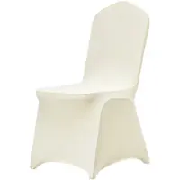 Vevor Stretch Spandex Foldstolbetræk, Universal Passende Stolebetræk, Aftageligt Vaskbart Beskyttende Slipbetræk, Til Bryllup, Ferie, Banket, Fest, Fejring, Spisning (100 STK. Beige)