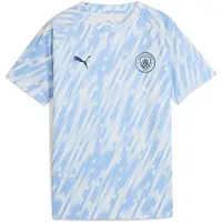 Puma Manchester City Trænings T-Shirt Pre Match - Sølv Børn - , størrelse 164 cm