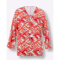 HEINE Bluse lyseblå / pastelgul / koral