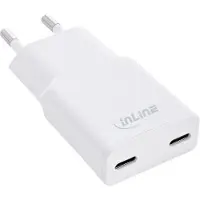 InLine USB-netoplader Dual USB-C, PD, PPS, 30W, hvid