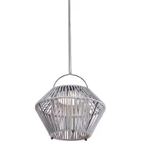 QAZQA Boheme bordlampe grå inkl. LED 3-trins dæmpbar IP54 solcelleopladelig - Duco