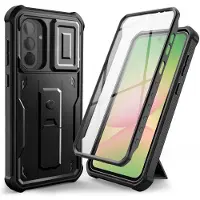 Tech-Protect Samsung Galaxy A56 Kevlar Cam+ Cover - skærmbeskyttelse, kamerabeskyttelse, kickstand - sort