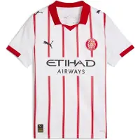 Puma Girona FC 25/26 Home Jersey Youth, Clothing, White/Red, 15-16Y