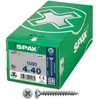 Spax Wirox Z2 4x40 Mm Forsænket Skrue Med Krydskærv 1000 Enheder