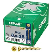 Spax Yellox Z2 3.5x35 Mm Forsænket Skrue Med Krydskærv 1000 Enheder
