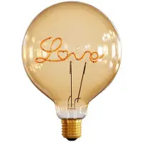 Creative Cables Cbl700232 Love G125 E27 5w 250 Lumens 2000k Kugleformet Led-filamentpære
