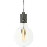 Creative Cables Textile Knurled Aluminum 1.2 M Hængende Lampe Med Pære