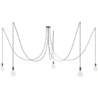 Creative Cables Spider 5 Falls With Light Bulb Pendellampe