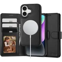 Tech-Protect iPhone 16 2-i-1 pungetui - Magsafe-kompatibel - sort