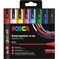 Posca Tuscher - PC-5M - 8 stk. - Multifarvet - - OneSize - Tusch