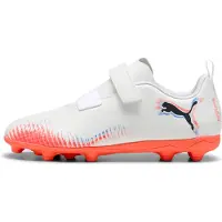 Puma FUTURE 8 PLAY FG/AG Football Boots Kids, Shoes, White/Black/Glowing Red, 34.5