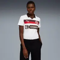 Puma FC St. Pauli 25/26 Away Jersey Women, Clothing, White/Espresso Brown, 3XL