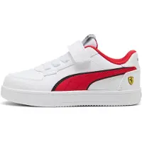 Puma Scuderia Ferrari Caven 2.0 Sneakers Kids, Shoes, White/Rosso Corsa, 34.5