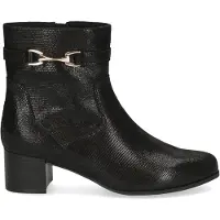 Caprice Bootie, black, made of Leather with Block heel, Size 37