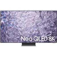 Samsung QE75QN800CTXXH, 190,5 cm (75), 7680 x 4320 pixel, QLED, Smart TV, Wi-Fi, Sort, Sølv