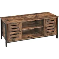 Vasagle TV-bord i industriel stil 110x40x50 cm med 2 låger og 2 hylder