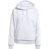 Adidas Sportsweatshirt 'ESSENTIALS 3-STRIPES FLEECE' lysegrå / hvid